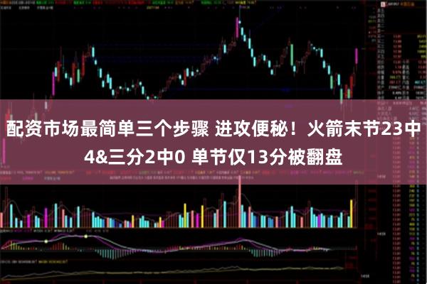 配资市场最简单三个步骤 进攻便秘！火箭末节23中4&三分2中0 单节仅13分被翻盘